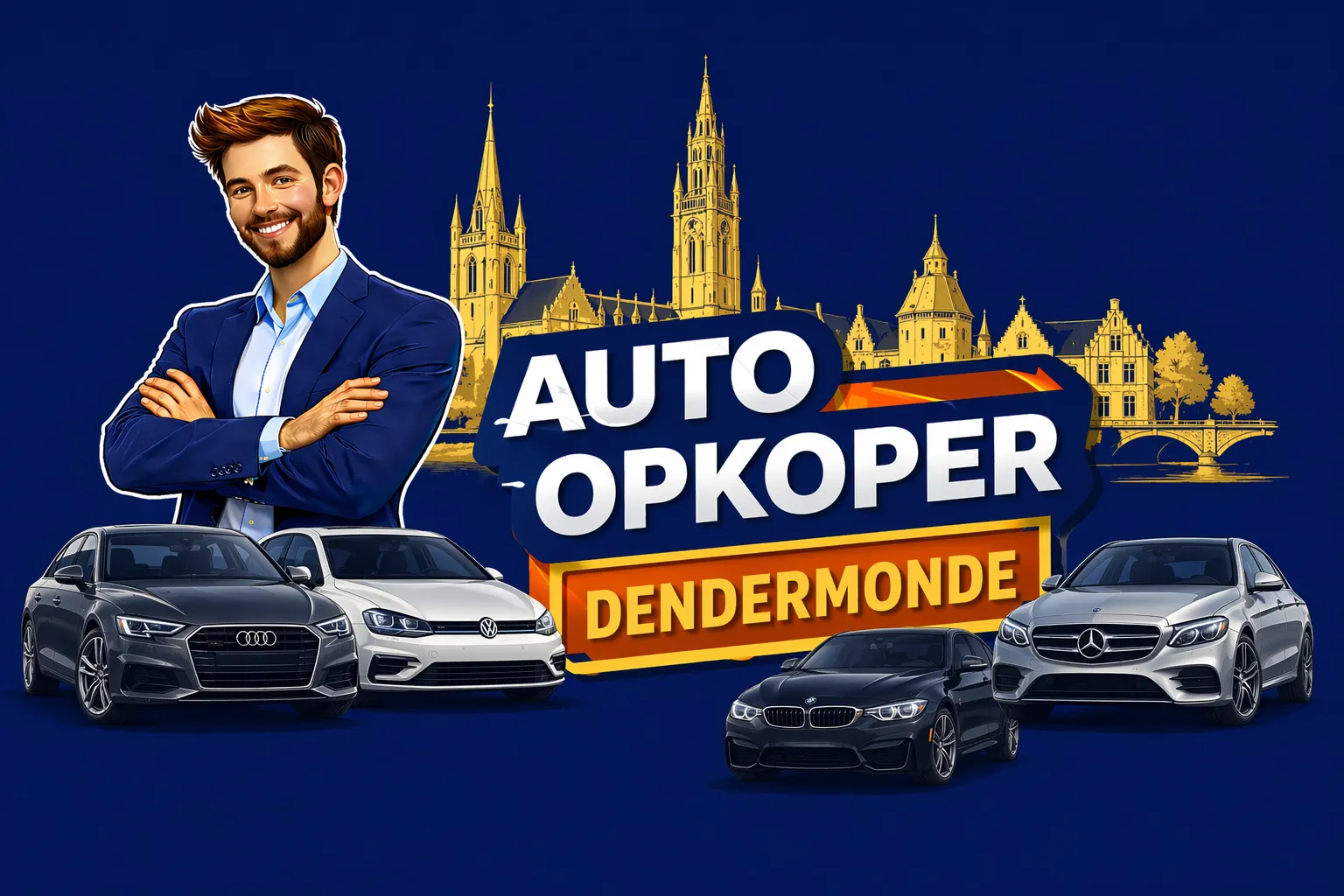 Auto verkopen Dendermonde aan auto opkoper Bram - diesel, benzine, hybride en EV opkoper voor heel Dendermonde en randgemeenten in Oost-Vlaanderen, sterke export en gratis ophaling