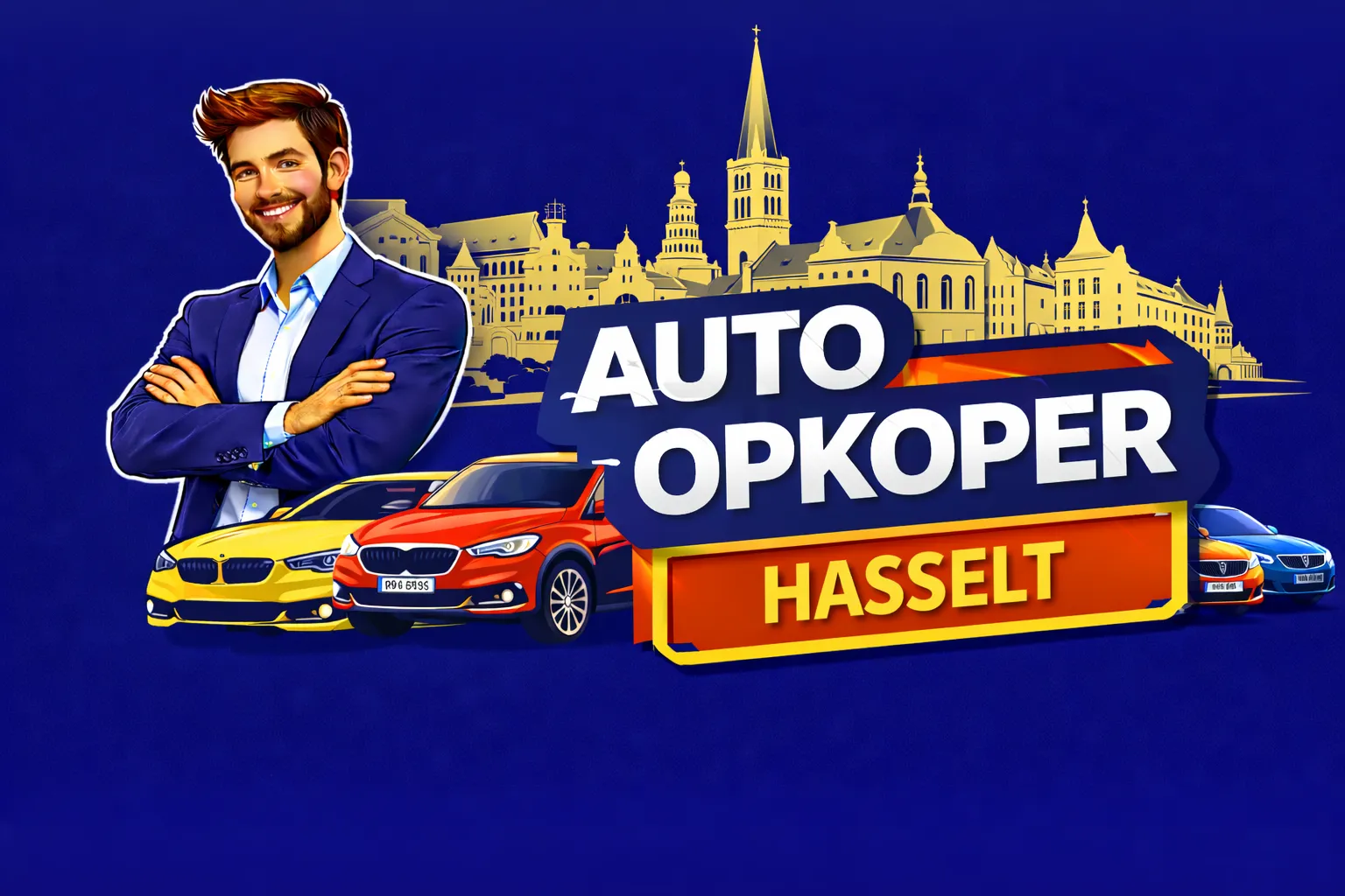 Auto verkopen Hasselt aan auto opkoper Bram - diesel, benzine, hybride en EV opkoper voor heel Hasselt en randgemeenten in Limburg, sterke export en gratis ophaling