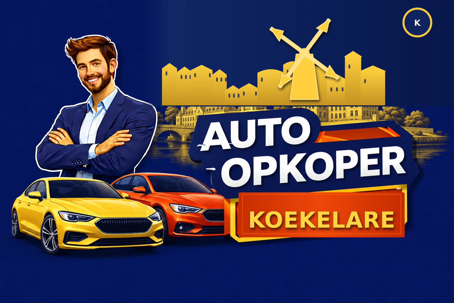Auto verkopen in Koekelare aan Auto Opkoper Bram - lokale opkoper voor diesel, benzine, hybride, elektrische wagens en bestelwagens