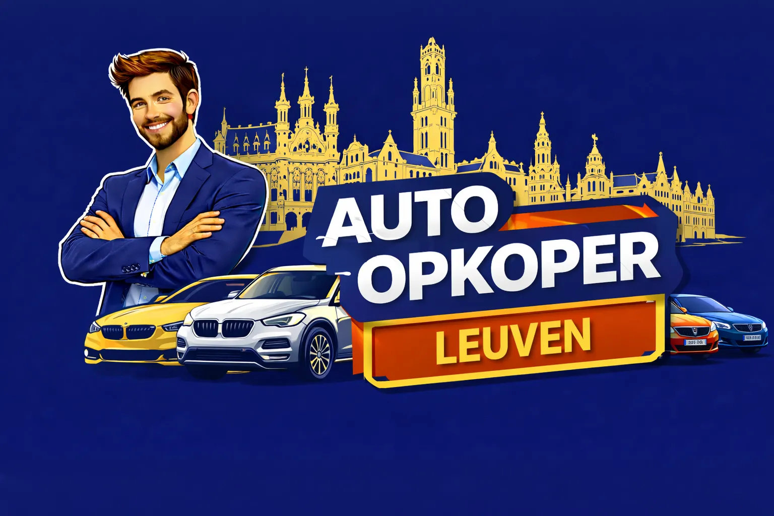 Auto verkopen Leuven aan auto opkoper Bram - diesel, benzine, hybride en EV opkoper voor heel Leuven en randgemeenten in Vlaams-Brabant, sterke export en gratis ophaling