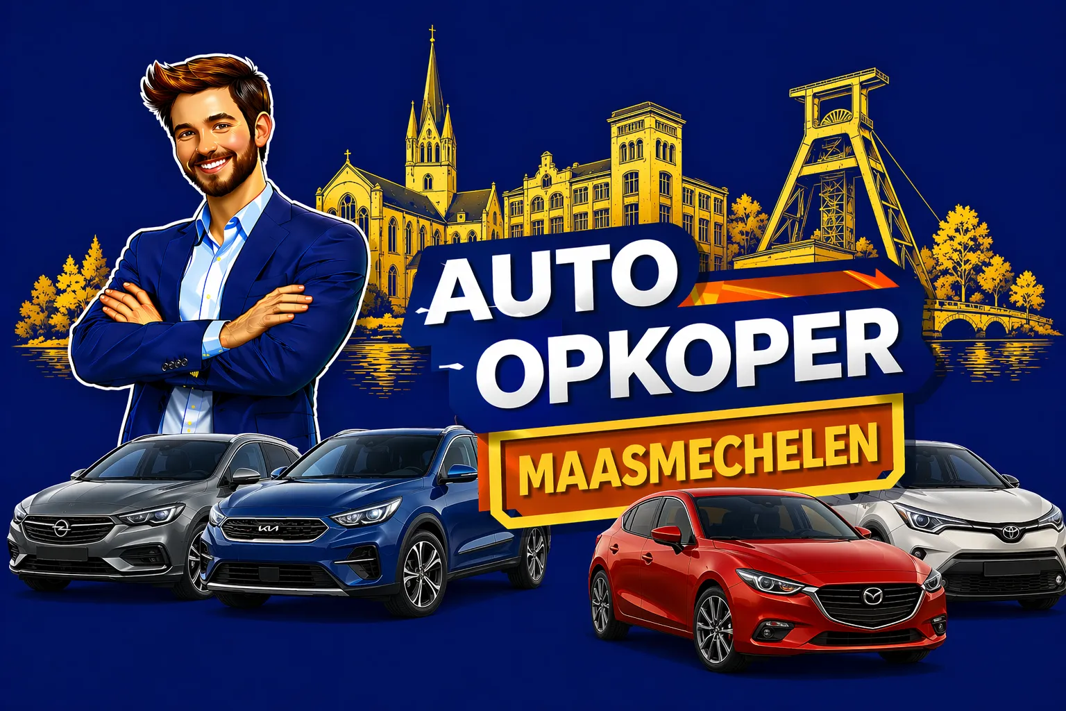 Auto verkopen Maasmechelen aan auto opkoper Bram - diesel, benzine, hybride en EV opkoper voor heel Maasmechelen en randgemeenten in Limburg, sterke export en gratis ophaling