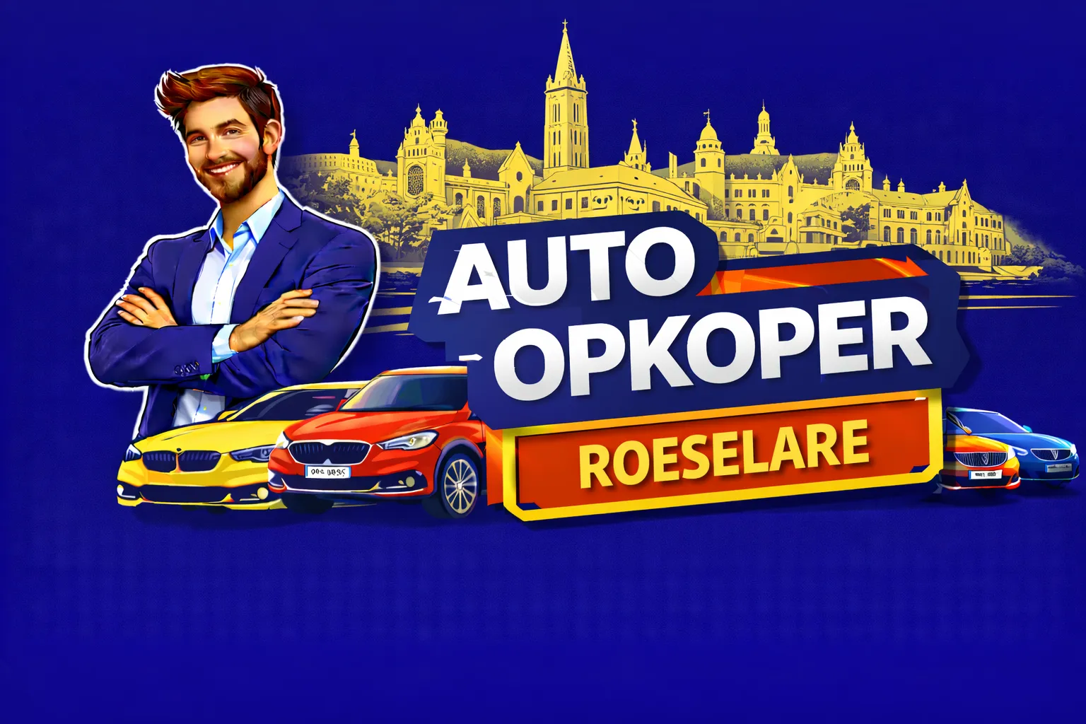 Auto verkopen Roeselare aan auto opkoper Bram - diesel, benzine, hybride en EV opkoper voor heel Roeselare en randgemeenten in West-Vlaanderen, sterke export en gratis ophaling