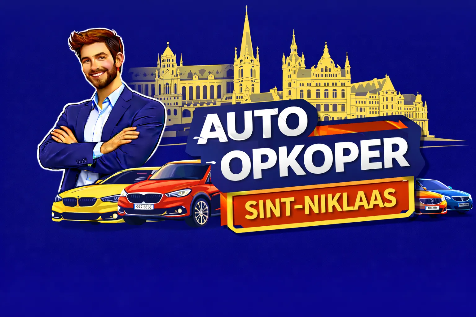 Auto verkopen Sint-Niklaas aan auto opkoper Bram - diesel, benzine, hybride en EV opkoper voor heel Sint-Niklaas en randgemeenten in Oost-Vlaanderen, sterke export en gratis ophaling