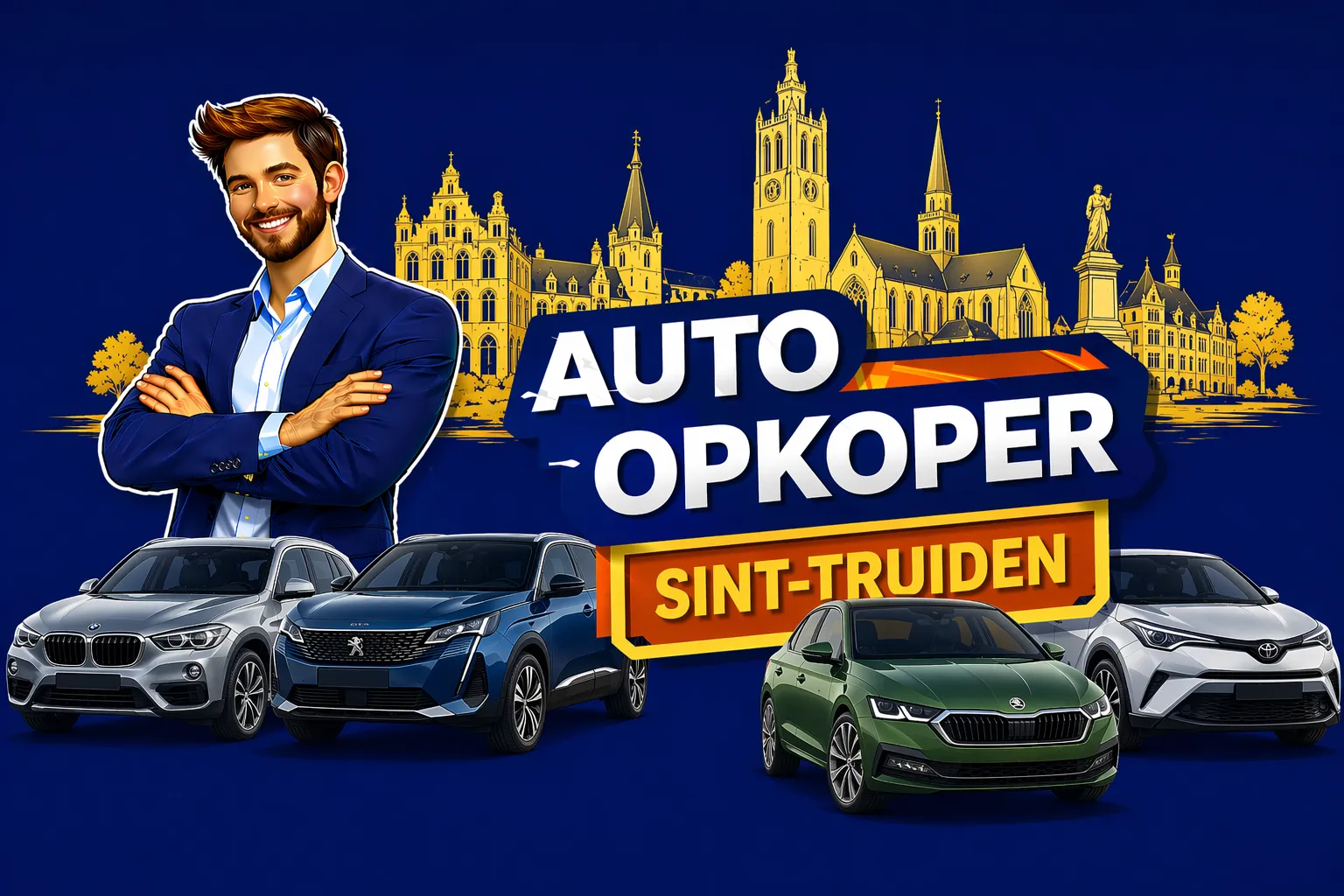 Auto verkopen Sint-Truiden aan auto opkoper Bram - diesel, benzine, hybride en EV opkoper voor heel Sint-Truiden en randgemeenten in Limburg, sterke export en gratis ophaling