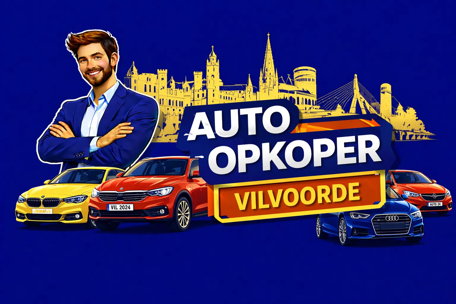 Auto verkopen Vilvoorde aan auto opkoper Bram - diesel, benzine, hybride en EV opkoper voor heel Vilvoorde en randgemeenten in Vlaams-Brabant, sterke export en gratis ophaling