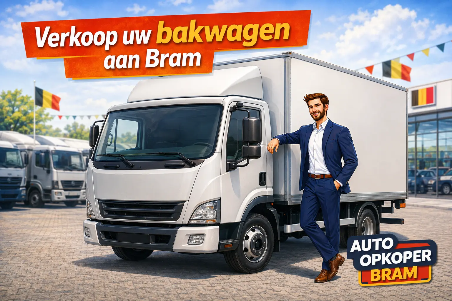Bakwagen verkopen aan Auto Opkoper Bram - witte meubelwagen met gesloten laadbak en laadklep in België