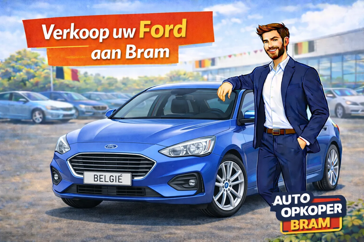 Ford verkopen in Belgie aan Auto Opkoper Bram - Fiesta, Focus, Kuga, Puma, Mondeo, Mustang en Transit opkoper, ook bij EcoBoost wetbelt- Powershift- of TDCi-issues