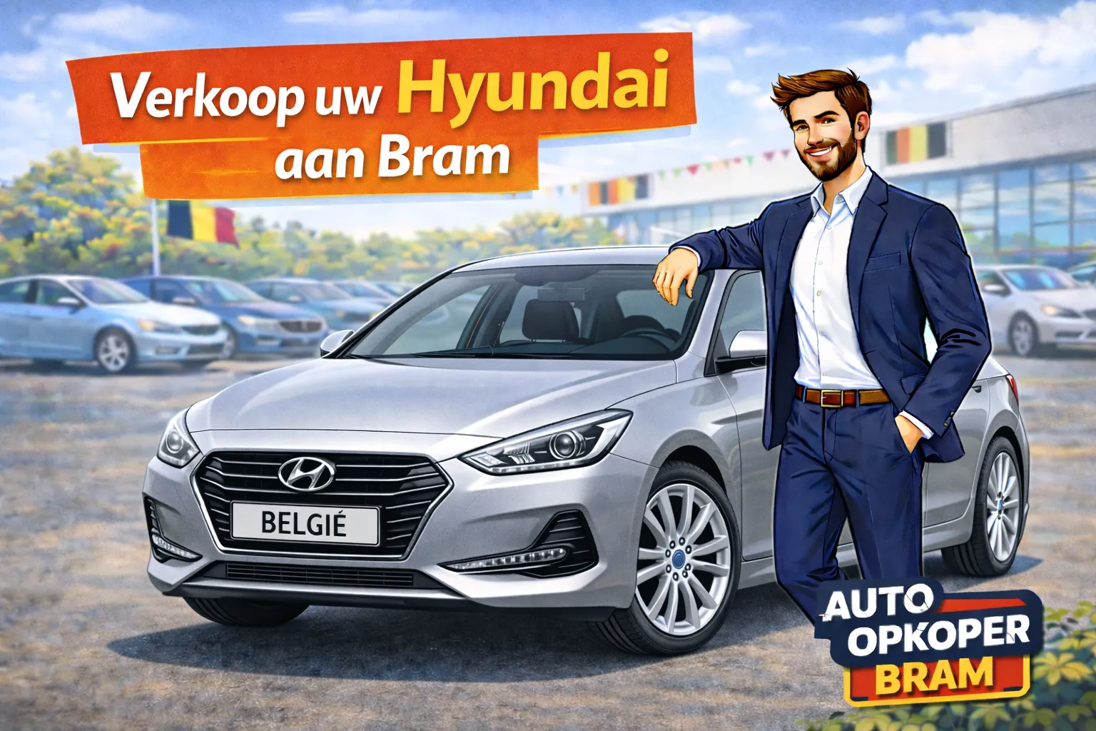 Hyundai verkopen in Belgie aan Auto Opkoper Bram - i10, i20, i30, Kona, Tucson, Santa Fe, Ioniq 5, Ioniq 6 en H-1 opkoper, ook bij CRDi DPF- T-GDi- of 7-DCT-issues