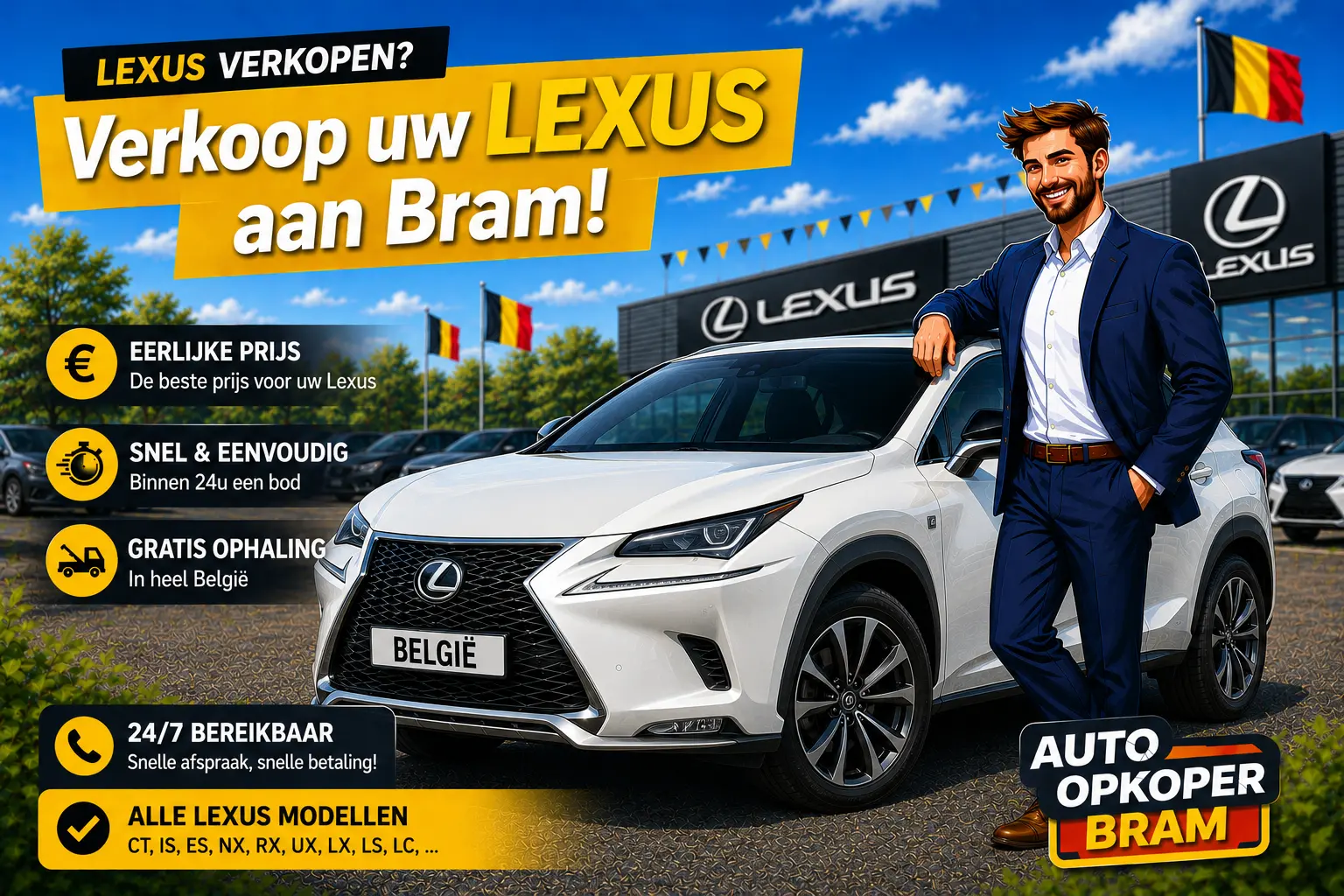 Lexus verkopen in Vlaanderen en Belgie aan Auto Opkoper Bram - IS, ES, NX, RX, UX en LC opkoper, ook hybride met batterij-issues