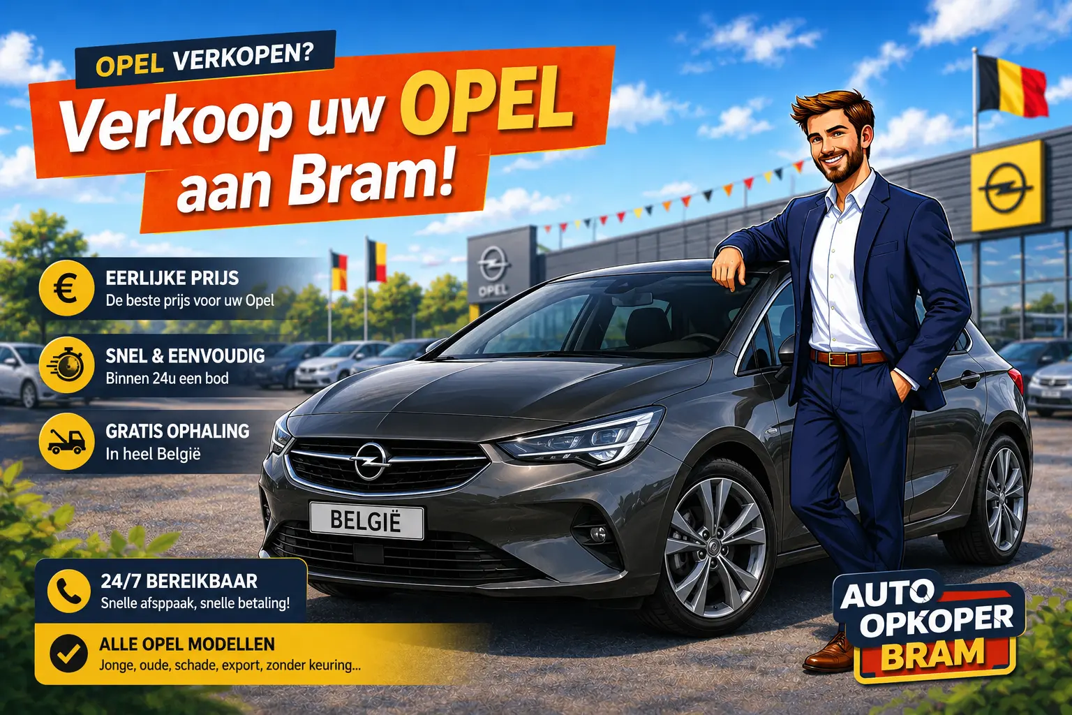 Opel verkopen in Vlaanderen en Belgie aan Auto Opkoper Bram - Corsa, Astra, Insignia, Mokka en Grandland opkoper, ook met PureTech- of CDTI-issues