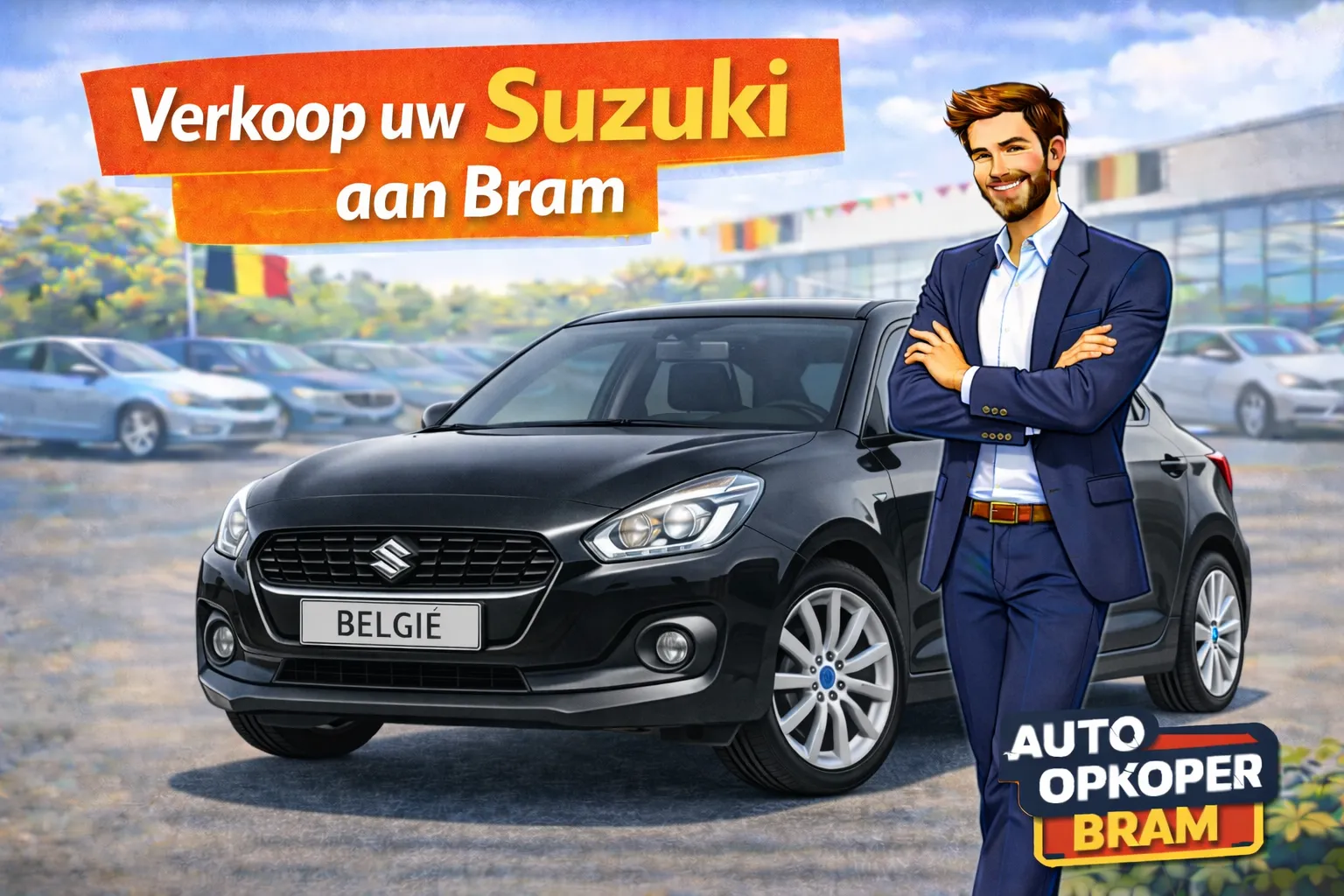 Suzuki verkopen in Belgie aan Auto Opkoper Bram - Swift Sport, Vitara, S-Cross, Ignis, Jimny, Baleno, Across PHEV en Swace HEV opkoper, ook met Boosterjet kettingrek of AGS-issue
