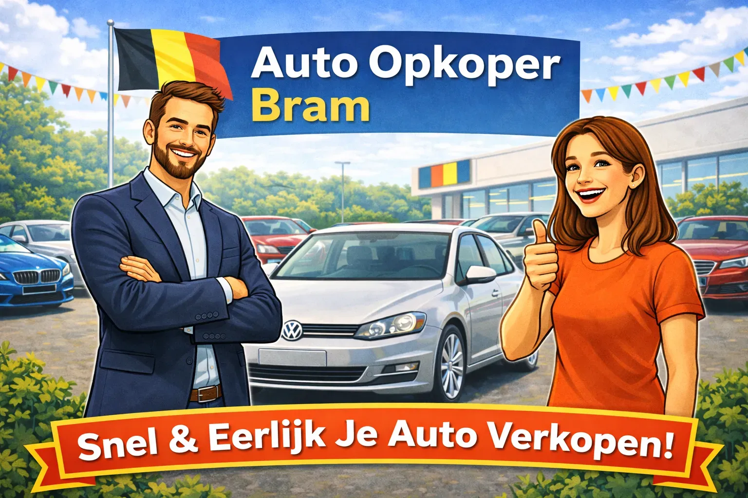 Wij kopen auto's in heel België - Auto Opkoper Bram geeft snel een eerlijk bod voor alle merken zoals Volkswagen, BMW, Audi en Mercedes